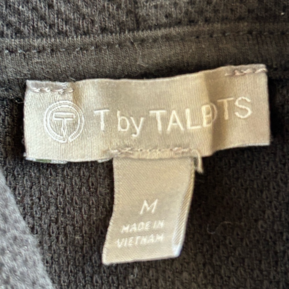 T fit Talbots Black Hoodie with Drawstring  Women’s Sz M - Picture 2 of 5